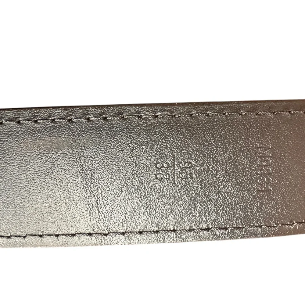 LV Black Leather Silver Buckle Belt size 38 - Picture 7 of 8